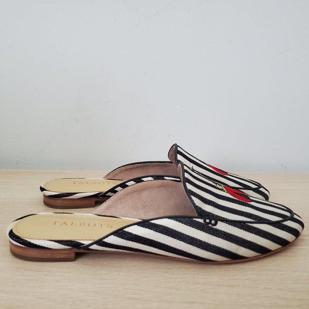 Talbots Mules Striped Ladybug Sz 6.5